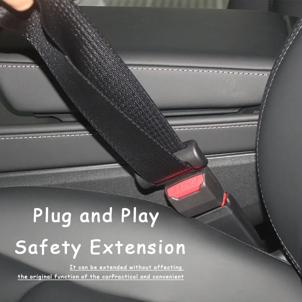 Seat Belt Extender 2 PCS Car Seat Belt Clip Extender Safety Seatbelt Lock Buckle Plug Thick Insert Socket Extender Safety Buckle