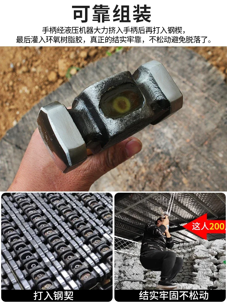 Iron hammer Blacksmith forging household wooden handle Hand forging tools Wood handle Steel hammer Sheet metal hammer 5
