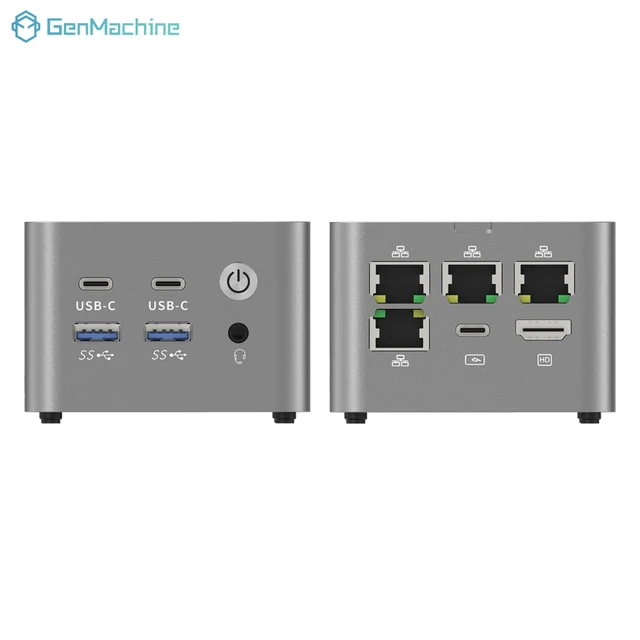 Genmachine Ryzen 3 5425U 4.1Ghz 15W Mini Pc Windows 11 Ryzen Super Mini LPDDR4X 4266Mhz ordinateur de bureau bricolage ordinateur de jeu WiFi6E BT5.2 6