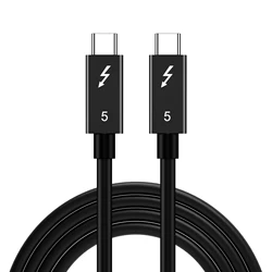 High - Speed 120Gbps Thunderbolt Data Cable with 240W Power and 16K Support - 0.3m (Black)