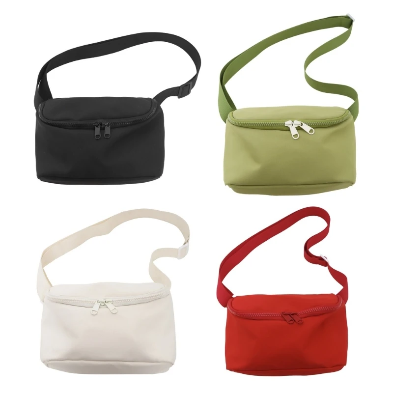 

Solid Color Bag Nylon Shoulder Crossbody Bag for Girl Women Saddle Bag