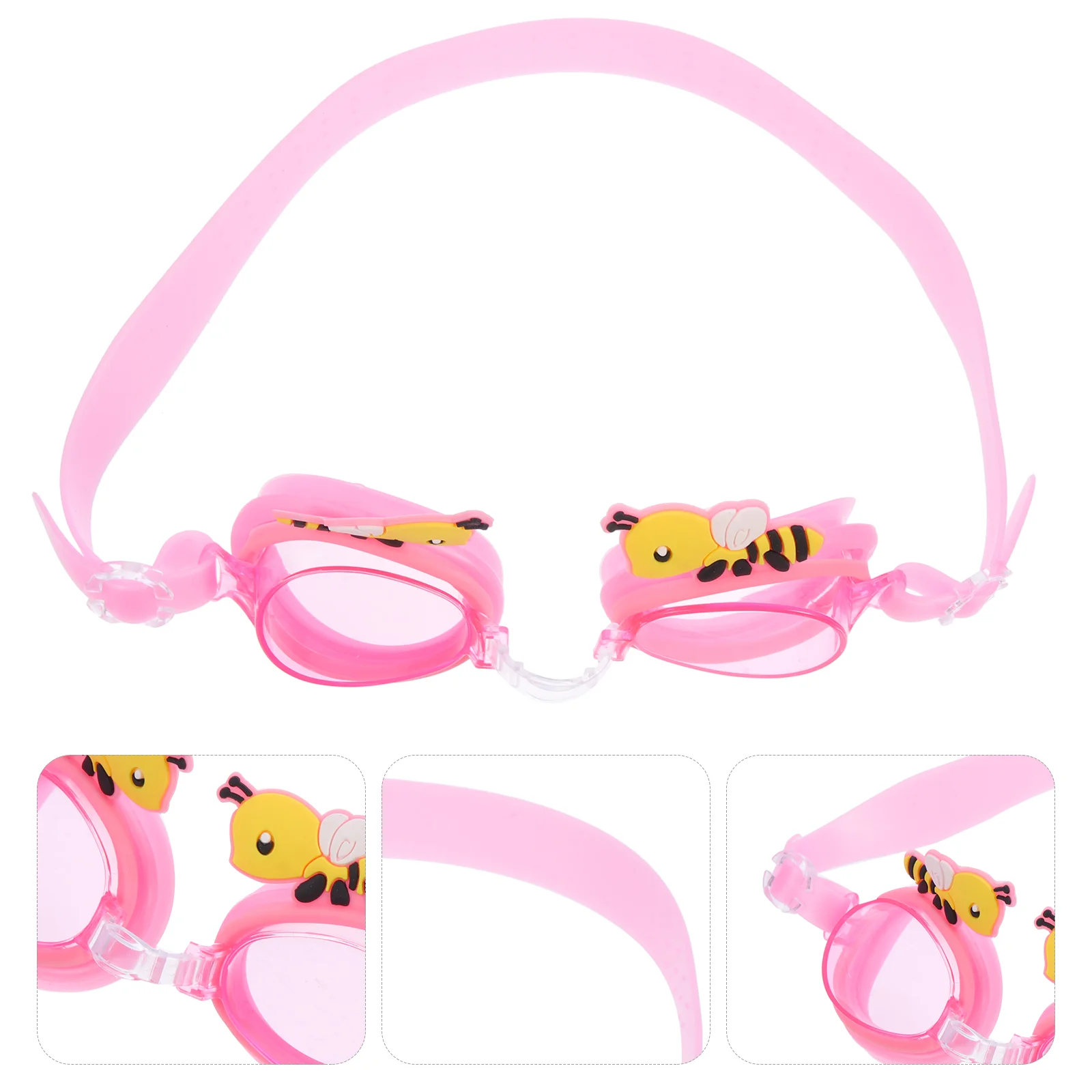 Bee Swimming Goggles Swimming Goggless for Toddlers Cartoon Universal Anti Fog Lightweight Kids Portable Silica Gel Supply hair curlers anti perm bag hair dryer portable silicone insulation pads blow anti scald silica gel pouch travel for tools