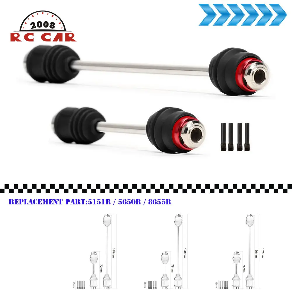 

1/10 Upgrade Accessories Steel Center Front and Rear Drive Shaft RC Traxxas E-Rev VXL Summit E-Maxx