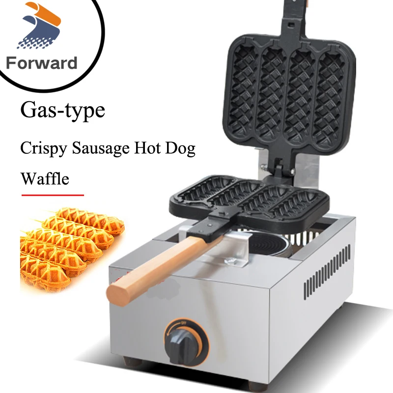 4pcs Gas French Muffin Waffle Crispy Hot Dog Sausage Waffle Maker