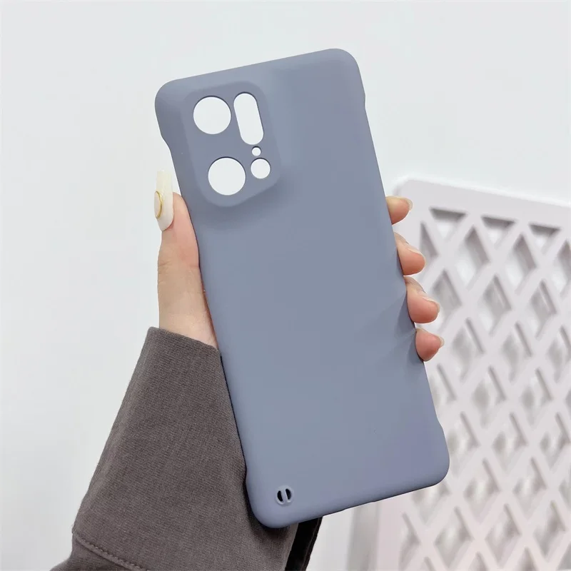 Bonbonfarbene, rahmenlose, matte Hülle für Oppo Find X5 FindX5 X3 X2 Pro 5G, schlanke, harte PC-stoßfeste Stoßstangenabdeckung_voghion.com