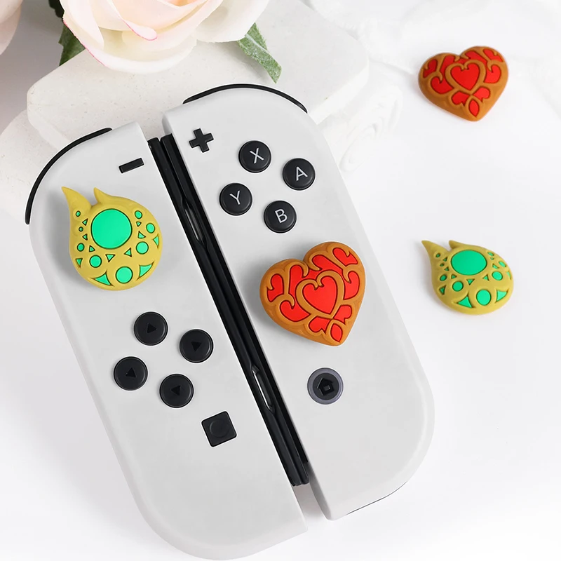 4Pcs 3D Silicone Thumb Stick Grip Cap Joystick Cover Per Nintendo Switch Oled /Switch Lite/Ns Switch Joy-Con Cover Protettiva