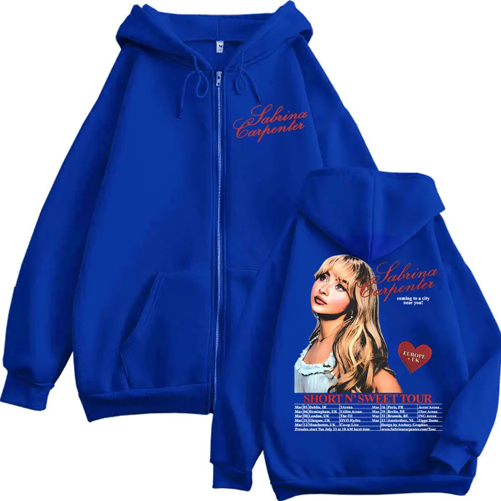 Sabrina Carpenter Short N' Sweet Album Merch Zipper Hoodies