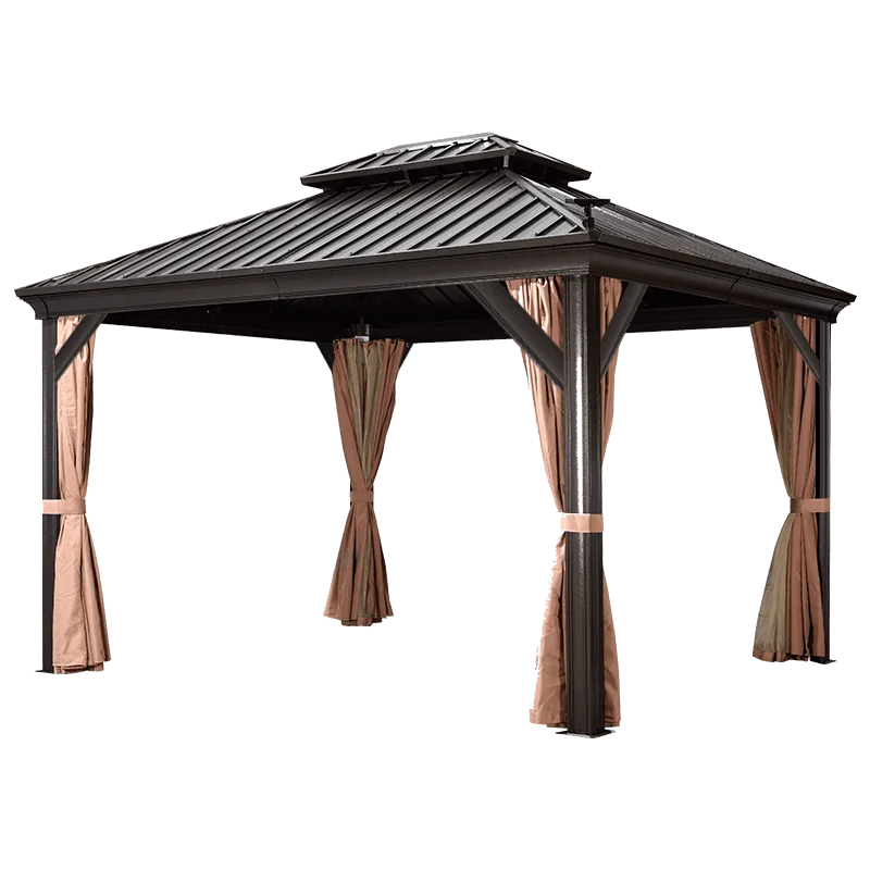 Custom Pavilion Outdoor Gazebo Aluminum Alloy Court Tent Villa Garden