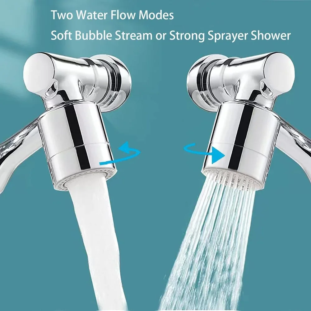 Universal Extension Faucet Sprayer Head 1080 Degree 2 Modes Bathroom Kitchen Anti-splash Head Mouth Sink Tap Water Saving Nozzle 4