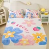 QianTingNew Product 1pcs 100%Cotton Printed Fitted Sheet Mattress Cover Four Corners With Elastic Band Bed Sheet(no pillowcases) 1