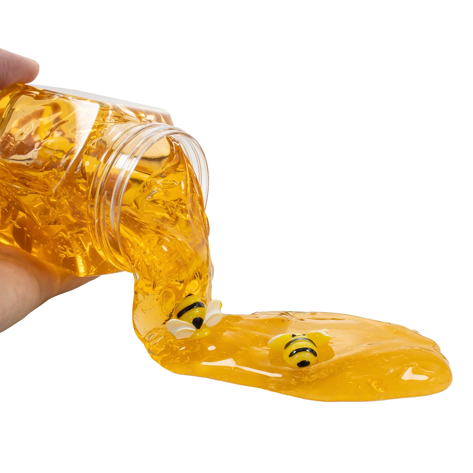 200ml/7oz Handmade Jelly Clear Crunchy Slime Toy Scented Little Lovely Bee Design Stress Relieve Plasticine Cloud Slime slime kit fluffy slime