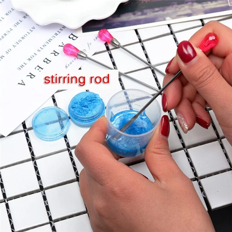 3Pcs/Set Crystal Drip Glue Stirring Rod Bubble Needle Set DIY Handmade Resin Mold Tool Kit Bubble Needle Spoon Tool Set