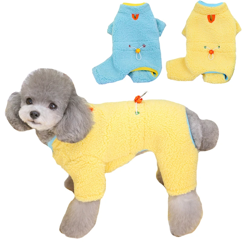 

Winter Warm Dog Clothes Puppy Fleece Jumpsuit for Small Medium Dogs Coat Pet Overalls French Bulldog Chihuahua Poodle Costumes