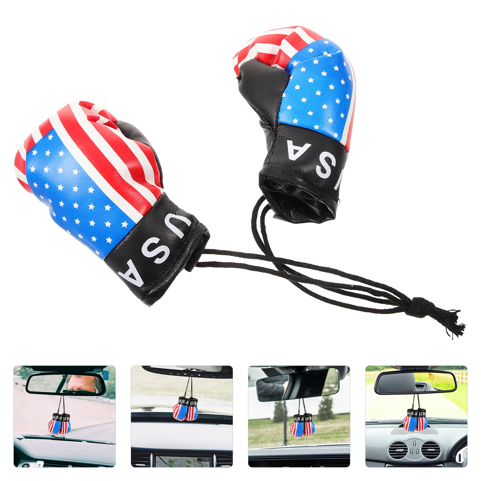 

Boxing Glove Pendants Car Decor Christmas Tree Hanging Decorations Rearview Mirror