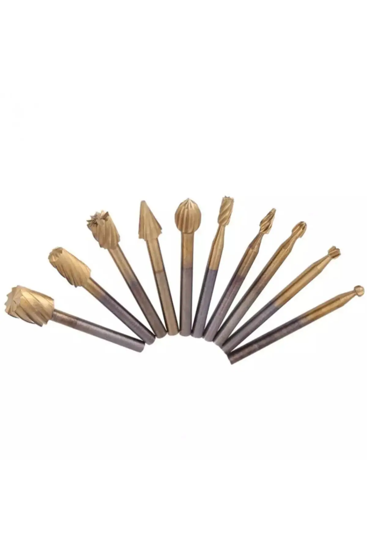 Dremel Engraving Wood Titanium Impiallacciatura Punte Per Intaglio E Scultura Set 10 Pezzi