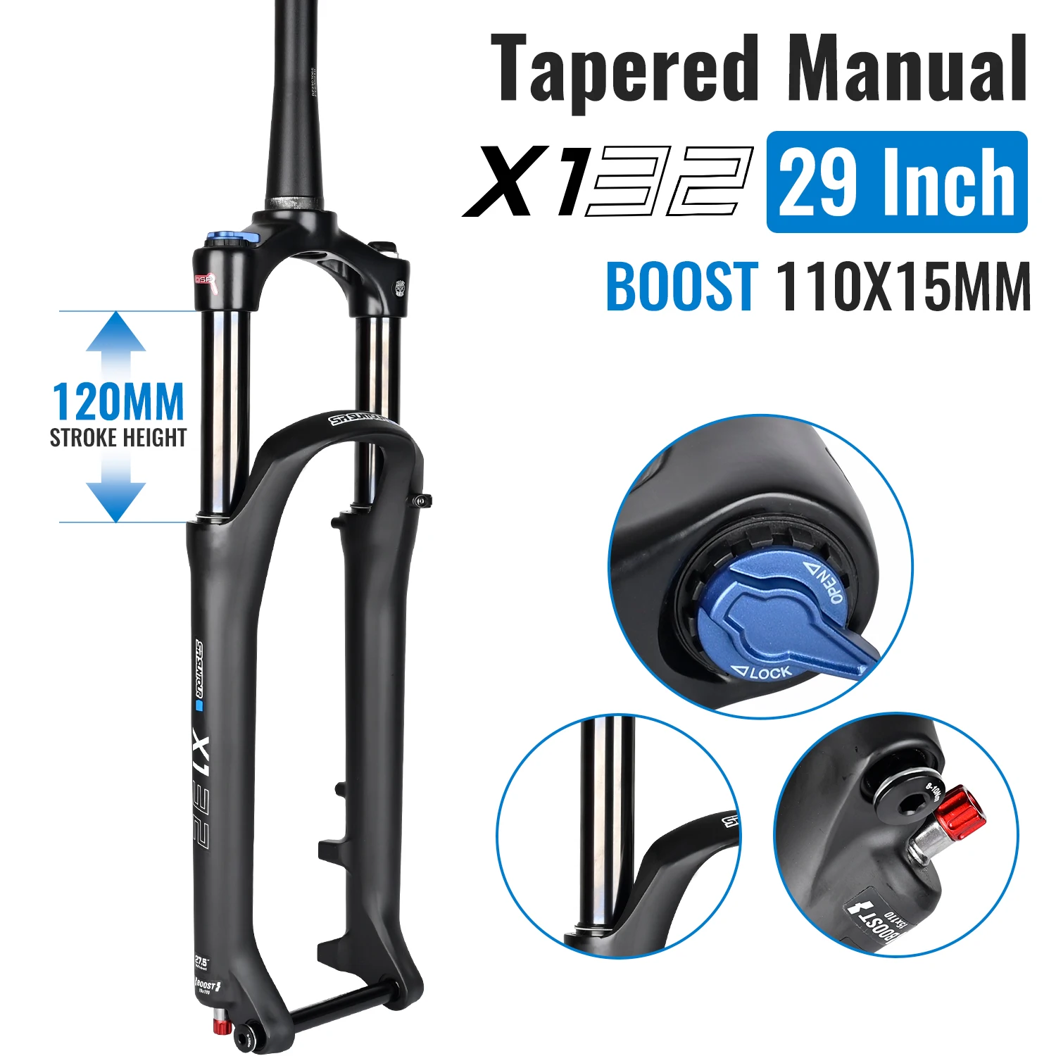 ★今週末下げますサンツアー　x1 rs 29インチ　サスペンション110mm美品 SR SUNTOUR X1 Mountain Bike Suspension Fork 120mm Travel QR