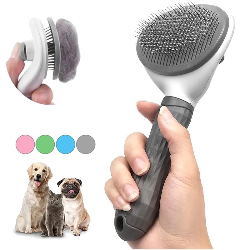 

Dog Grooming Dog Brush Pet Brush Cat Comb Self-cleaning Pet Hair Removal Brush Dog and Cat Grooming Tools Pet Hair Removal Comb