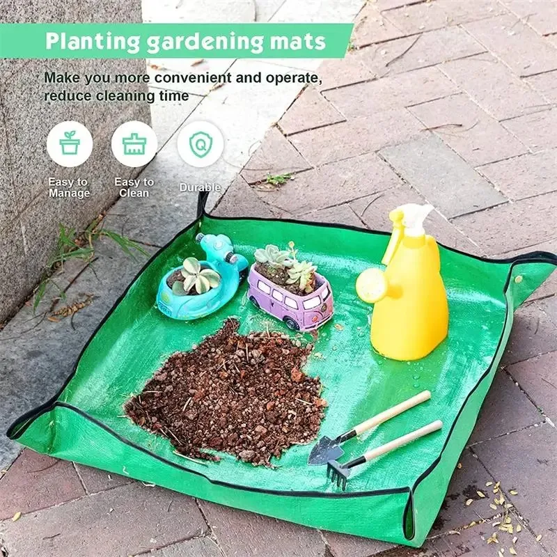 Flower Pots Transplanting Mats Gardening Planting Mat PE Plant Repotting Mat Foldable Waterproof Gardening Potting Pad plant repotting mat garden transplant tools