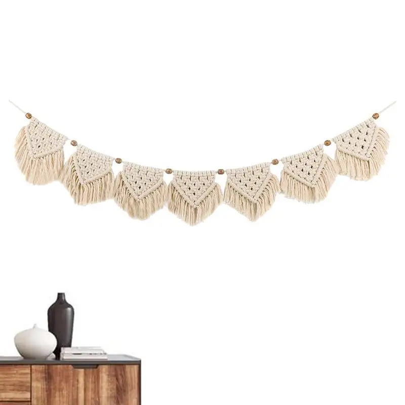 

Hand-woven Boho Macrame Tapestry Big Macrame Wall Hanging Tapestry With Tassels Hand Woven NordicStyle Wall Art Decoration