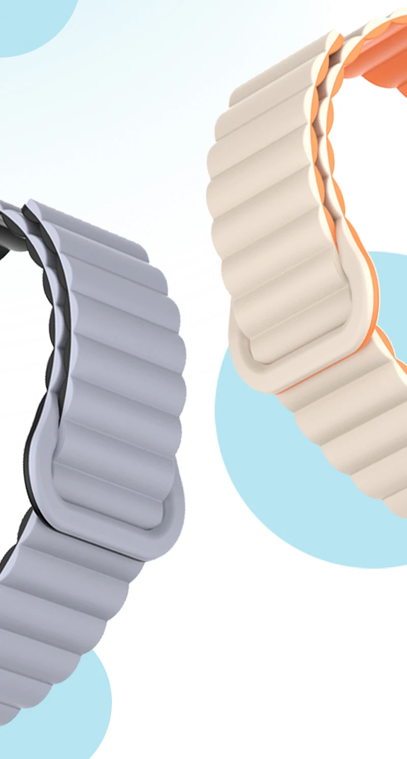20mm 22mm Magnetic Loop For Samsung Galaxy watch 5 pro 7 6 4 Classic 42mm 46mm Silicone link bracelet huawei GT 2-2e-3-4 strap