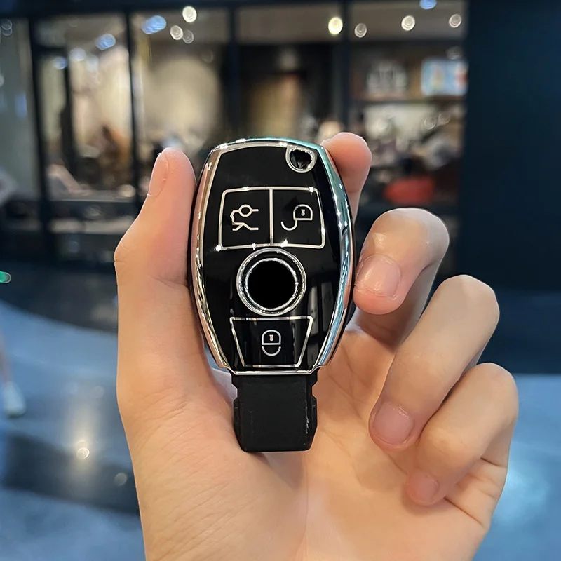 TPU Car Smart Key Case Cover Shell Accessories for Mercedes Benz A B C E GL S GLA GLK CLS Class AMG W204 W205 W212 W463 W176 key case key case cover car key shell