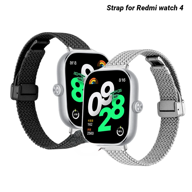 

Ремешок металлический для Redmi watch 4, спортивный браслет из нержавеющей стали для смарт-часов Redmi watch 4, для мужчин и женщин