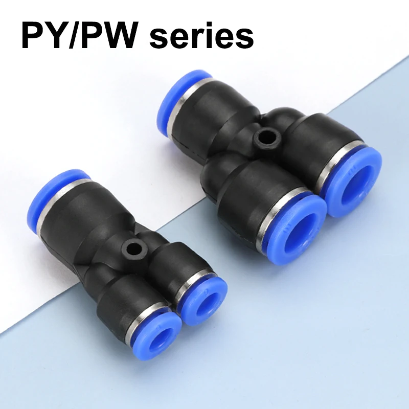 

20/100pcs Pipe Fittings Plastic Pneumatic Connector Fitting Quick Push For Air Water Connecting PY PW Connect 4 6 8mm 10mm 12mm