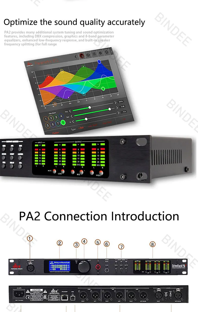 Audio Processor Professional audio processor PA2 2 input 6 output speaker audio processor original software professional driver rack PA2