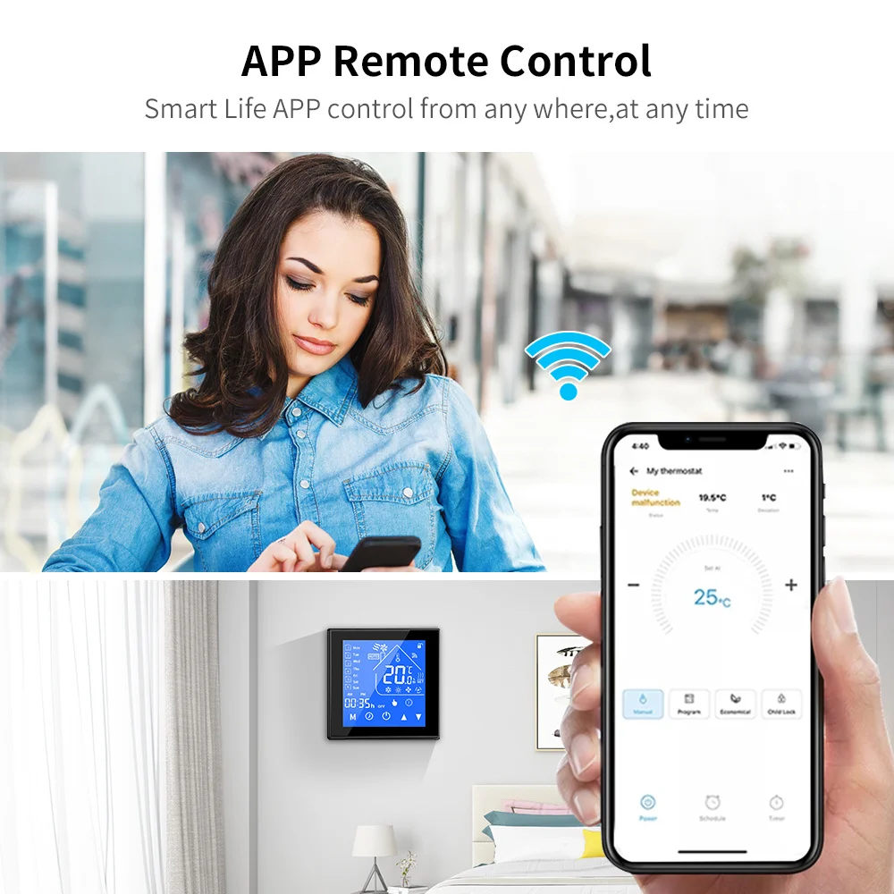 Description Picture 5 of itemTuya WiFi Thermostat Smart LCD Electric Floor Water Heating Gas Boiler Temperature Controller Warm Room Alexa Echo Google Home
