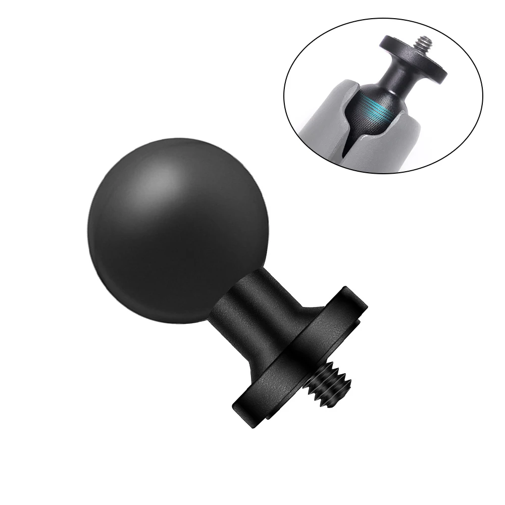 

25mm Ball Head Mount Adapter Clips to 1/4 Screw Adapter Motorcycle Phone Holder Motorbike Action Camera Ball Mount Bracket