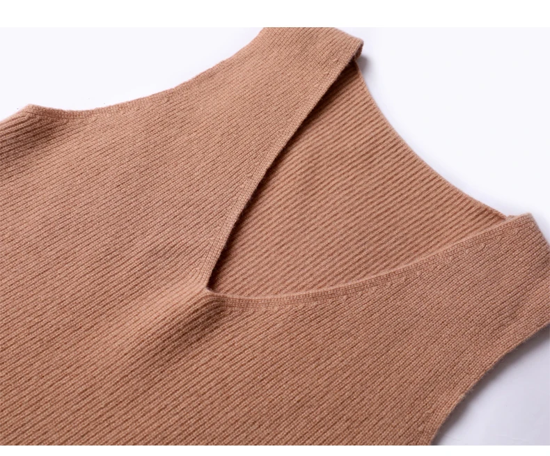 green sweater Spring And Autumn New 100% Pure Wool V-Neck Sleeveless Top Loose Fashion Temperament Knitted Pullover christmas sweatshirt