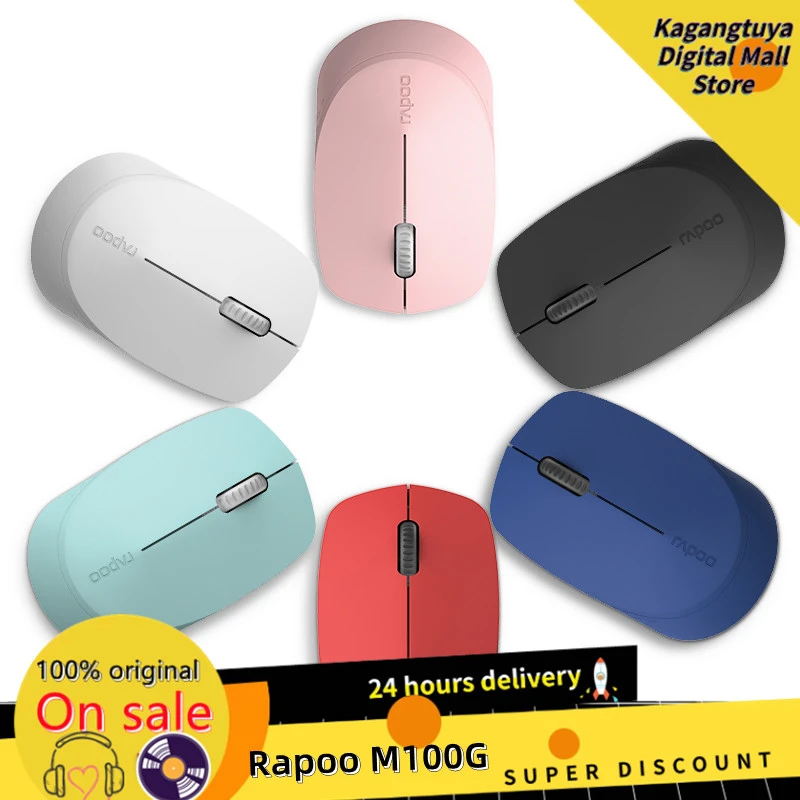 Rapoo M100G  2.4G Wireless Bluetooth Mini Small And Middle Hand Mouse For Computer PC Tablet Pad Laptop Notebook Desktop Office