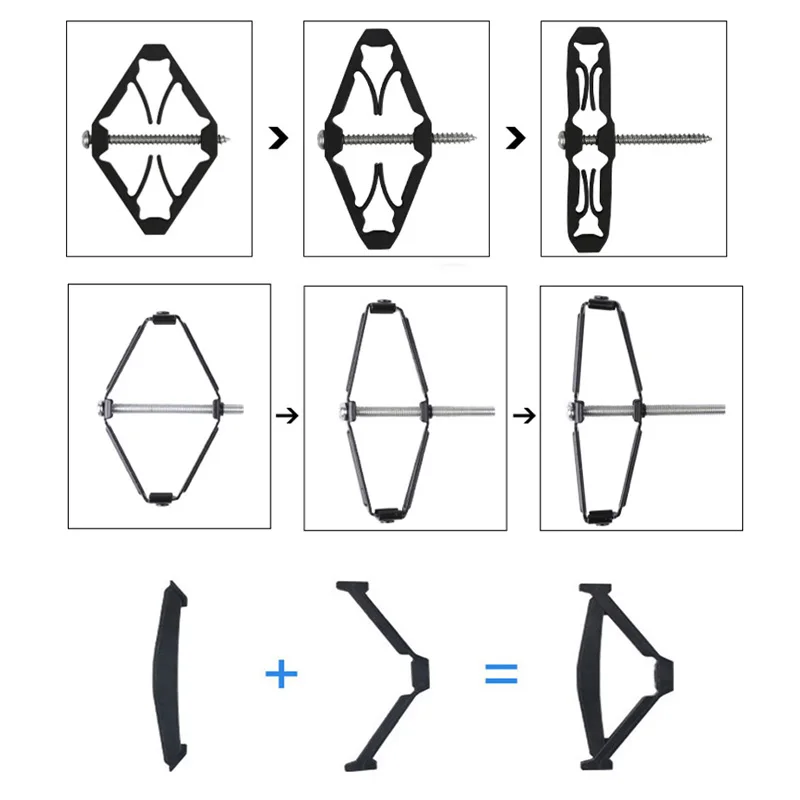 Description Picture 3 of item2Pcs 86/118 Cassette Repairer Dark Box Repair Screw Switch Old Socket Box Wall Repair Box Support Rod Electrician Accessories