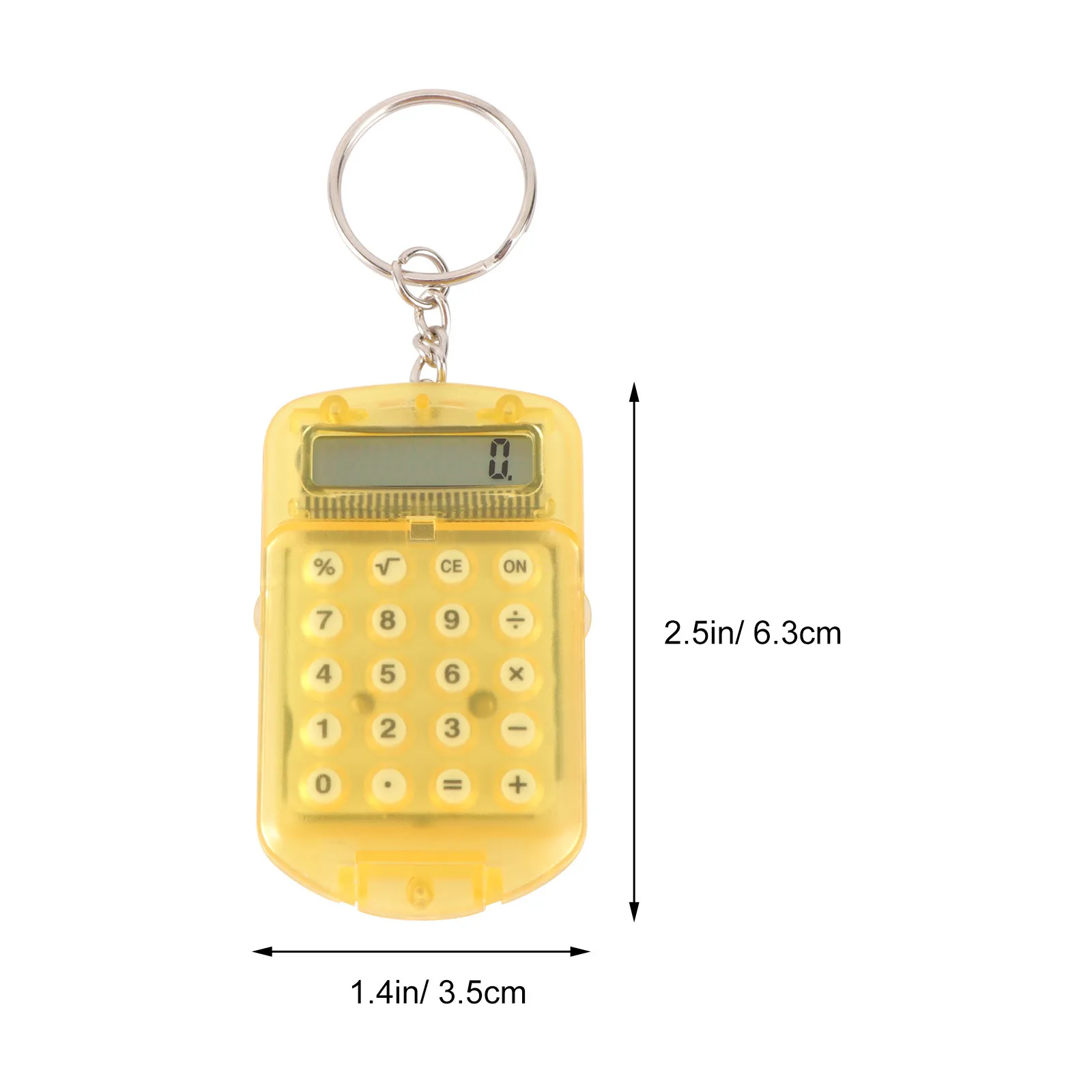 3Pcs 열쇠고리 모양의 계산기 일상 생활 학교 홈 오피스 사용을 위한 프리미엄 플라스틱 휴대용 전자 계산기