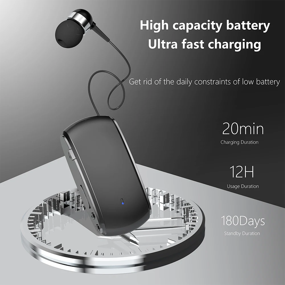 

K68 Wireless Headset TF Card MP3 Player Retractable Business Lavalier Earphone Sport Earphone For Motorcycling Workout Driving