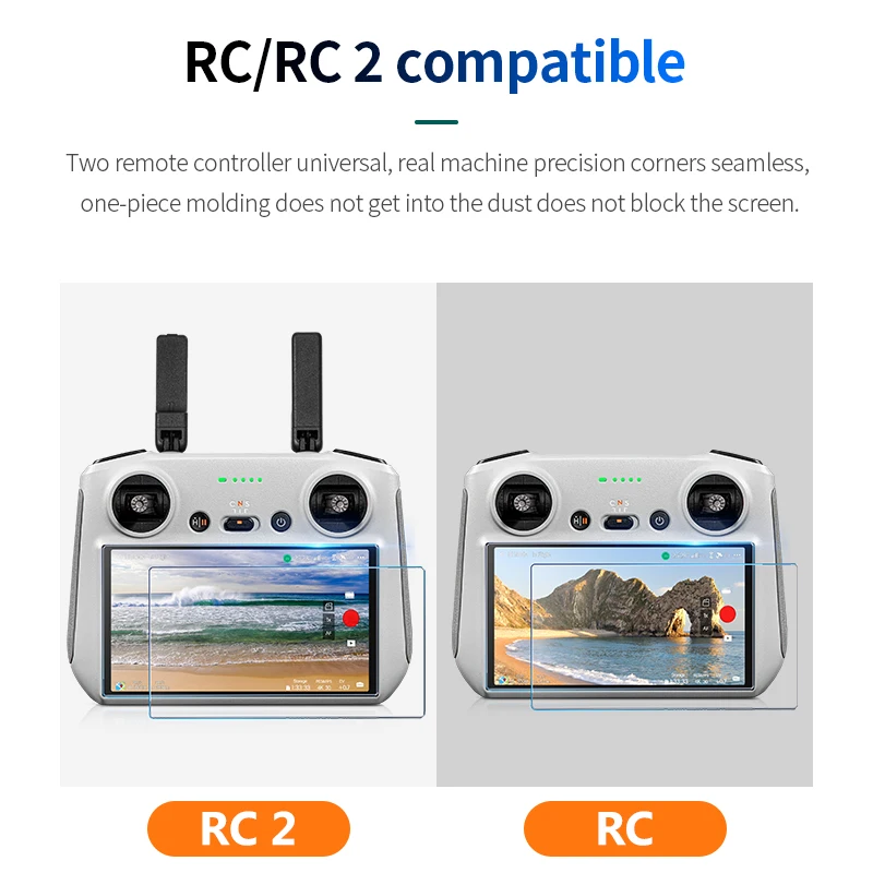 Drone Accessories For DJI RC/RC2 Remote Control Screen Protector AR Anti-reflection Tempered Film For Mavic 3/Air 3/2S/Mini 3/4 Pro