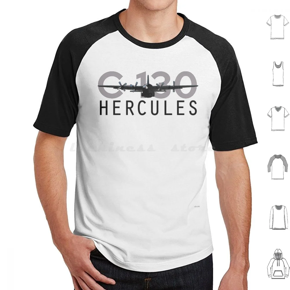 C-130 Hercules T Shirt Big Size 100% Cotone C 130 130 Hercules Herkybird Herc Airforce Army Navy Coastguard Uscg Transport