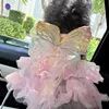 Cat Dog Princess Dress Clothes Rabbit Bunny Kitten Butterfly Costume Schnauzer Chihuahua Puppy Summer Sweet Mesh Dress 원피스 고양이 옷 2