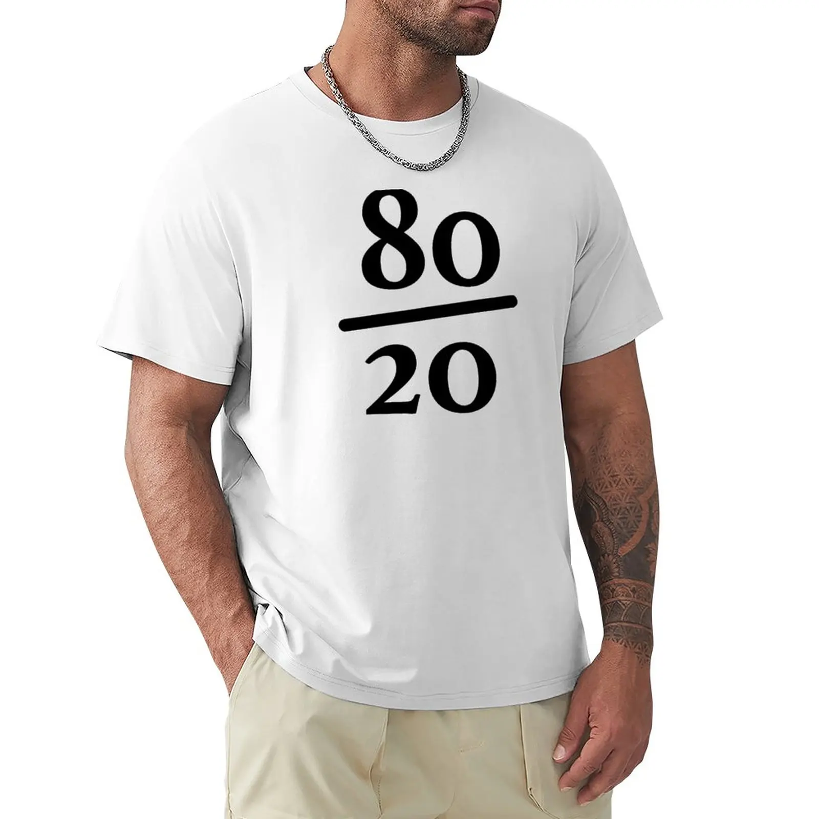 

80 20 Rules Pareto T-Shirt anime clothes oversized t shirt Short t-shirt oversized t shirts Men's long sleeve t shirts