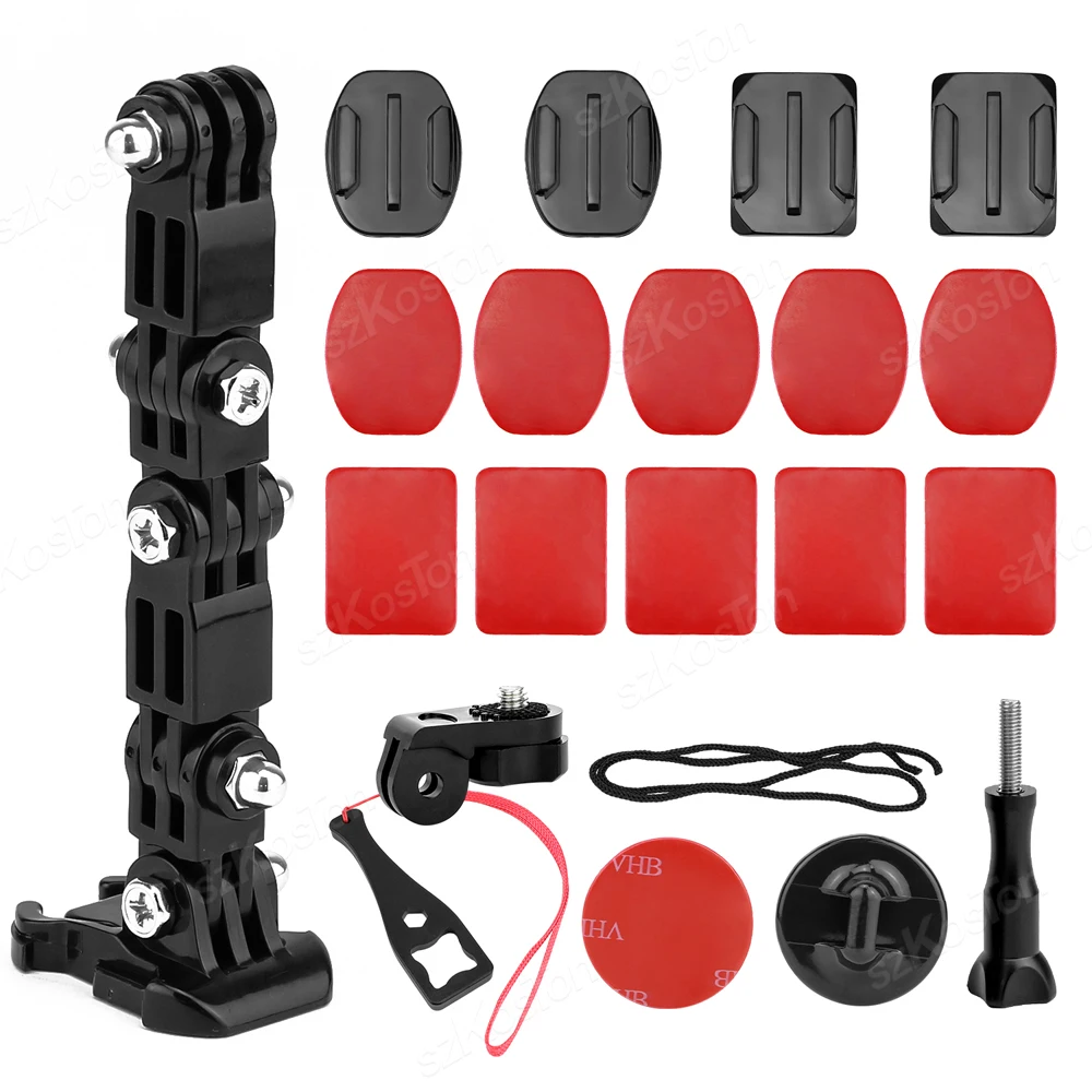 Motorcycle Helmet Kit GoPro Hero 13 12 11 10 9 Action Camera Helmet Chin Mount Go Pro Insta360 DJI Action 5 Accessories