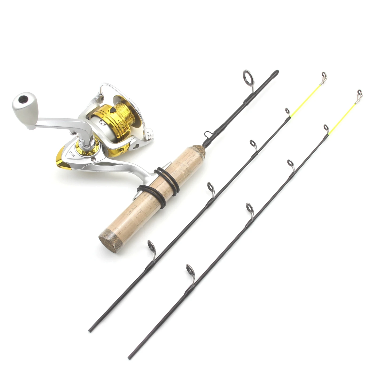65cm 2Tips Rod Reel Combos Winter Ice Fishing Rod Fishing Reel set Rod Pole  Tackle Carbon pole Ice rod with reel Pikes fish pole - AliExpress