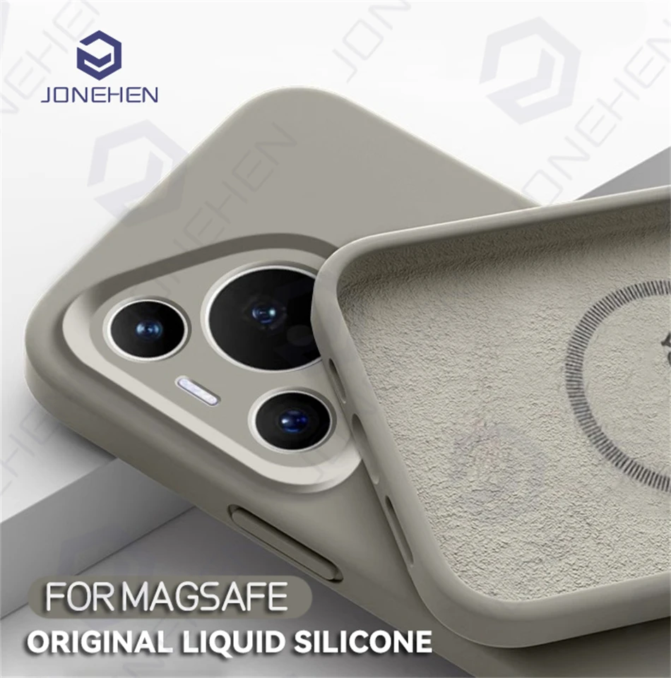 Liquid Silicone Shockproof Magnetic Phone Case - Soft Touch & Durable Protection