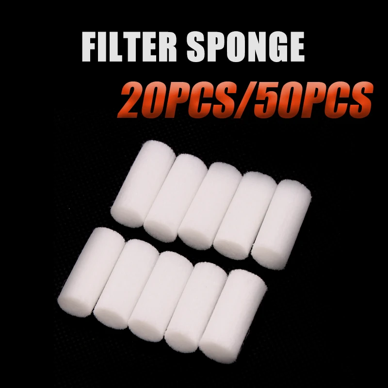 Hand Pump Filter Elements 50pcs/Lot High Pressure Filtering Air Refilling Filter Cottons Dry Water Air Purify Replacement Kit