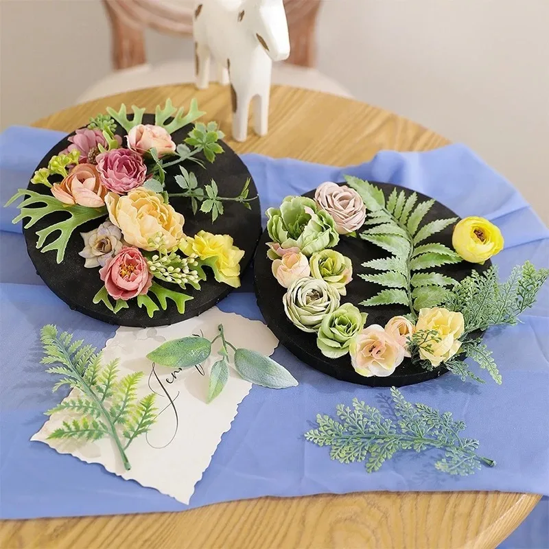 Green Artificial Leaf Garland for Home & Party Decor, DIY Crafts, and Festive Wreaths