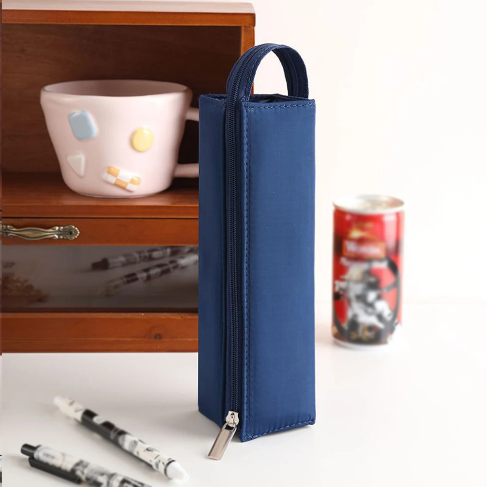1 pz Giappone Kokuyo Astuccio Folio Astuccio per cancelleria di grande capacità Astuccio per matite per studenti Quadrato in tela di silicone Cancelleria scolastica - immagine 5