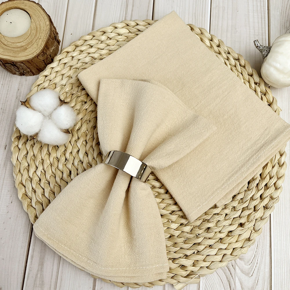 10PCS Cotton Cloth Napkins 30x45cm Wedding Fabric Serviette Dinner Home Party Christmas Table Decoration Event Designing