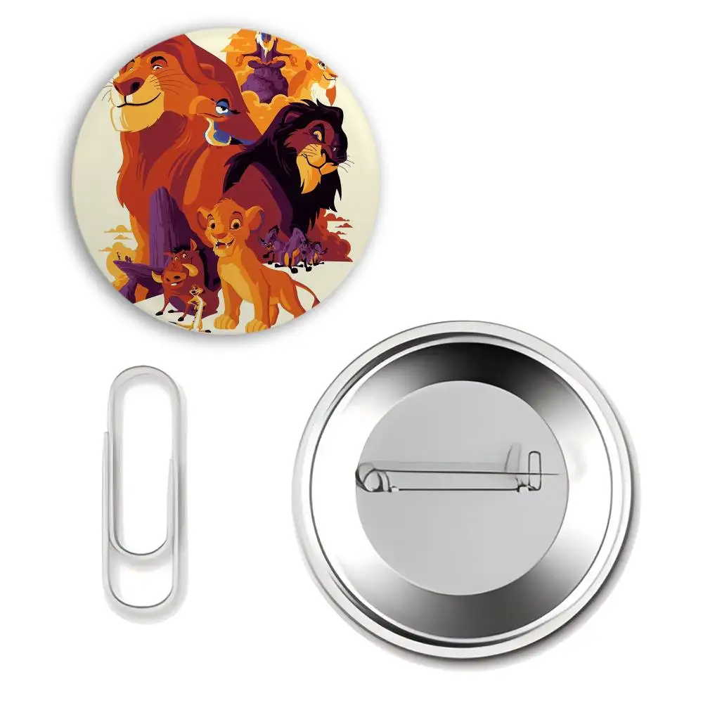 Lion King Inspired Cool Badge and Lapel Pin Set - Unique Brooch and Backpack Decorations