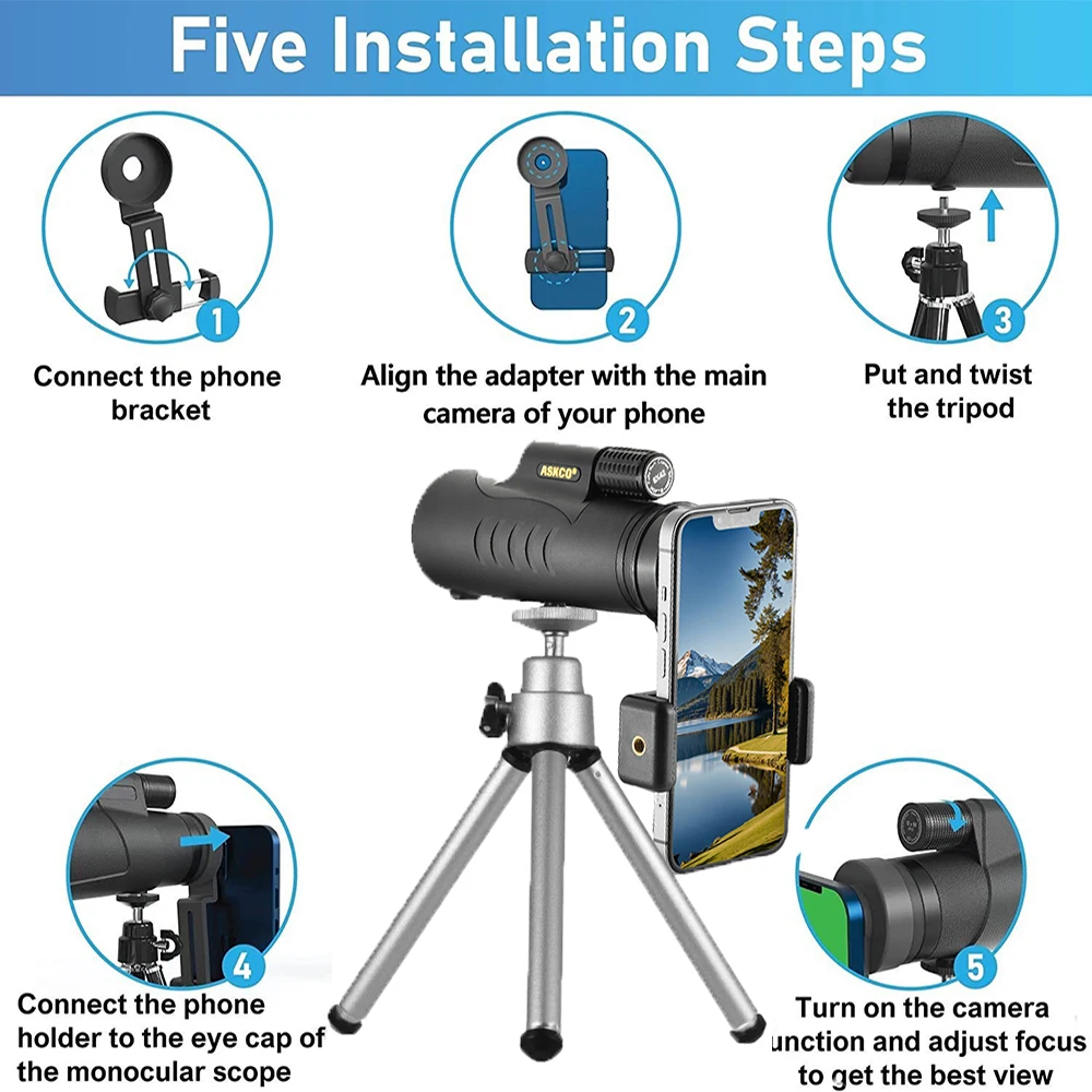 High HD Monocular Telescope 10x420 Nitrogen Waterproof Portable Handheld Military Wide Field BAK7 Monocular For Hunting Camping - 1420