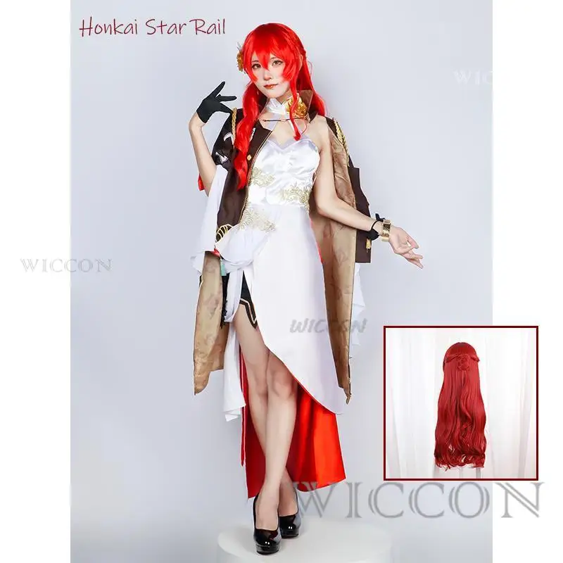 

Anime Game Honkai Star Rail Himeko cosplay Sexy Women Dresse wig set Halloween Uniform Carnival Clothes