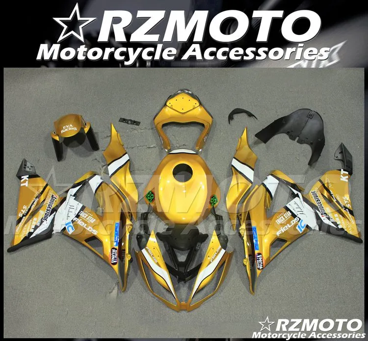 

Комплект обтекателей из АБС-пластика, 4 подарка, подходит для Kawasaki ZX-6R ZX6R 636 599 2013 2014 2015 2016 2017 2018, кузов золотистого цвета на заказ